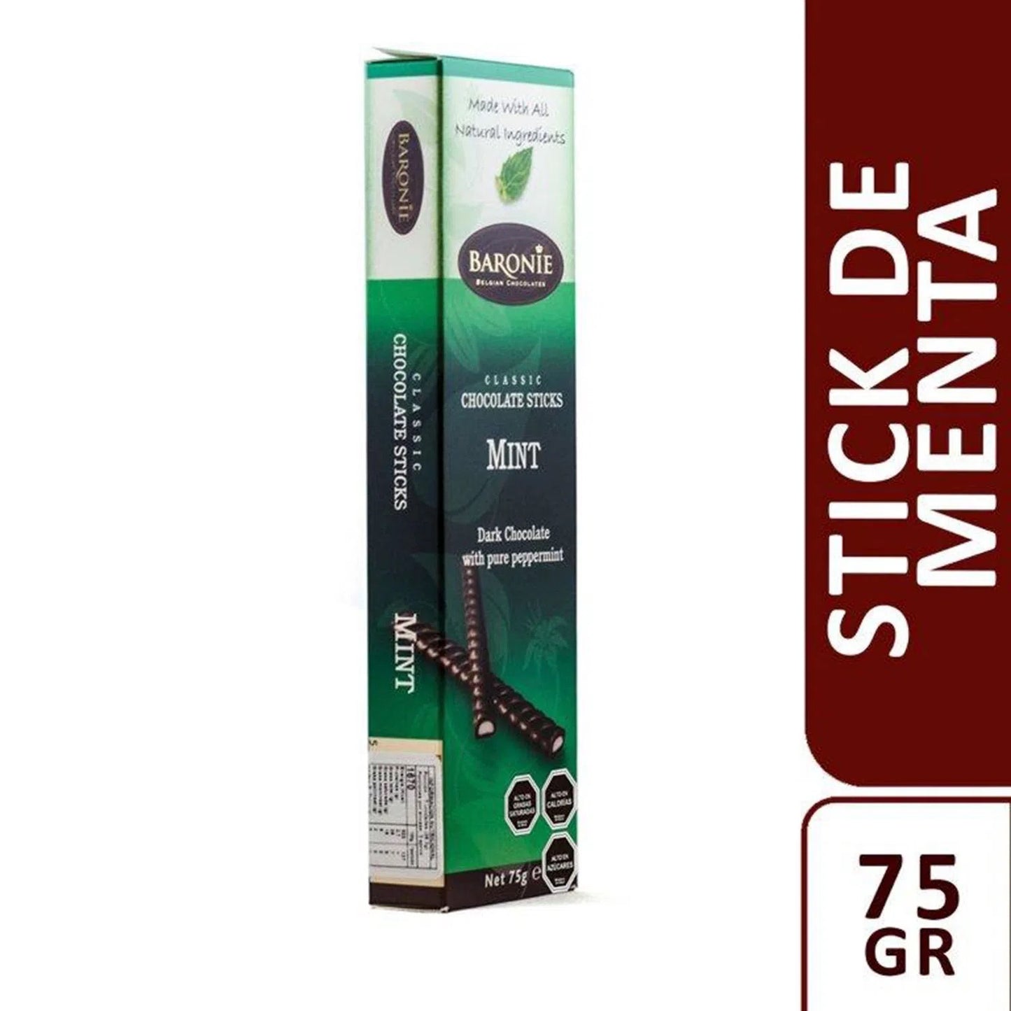 Barrita de chocolate sabor menta 75gr