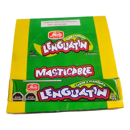 Lenguatin sabor manzana caja 20 unidades