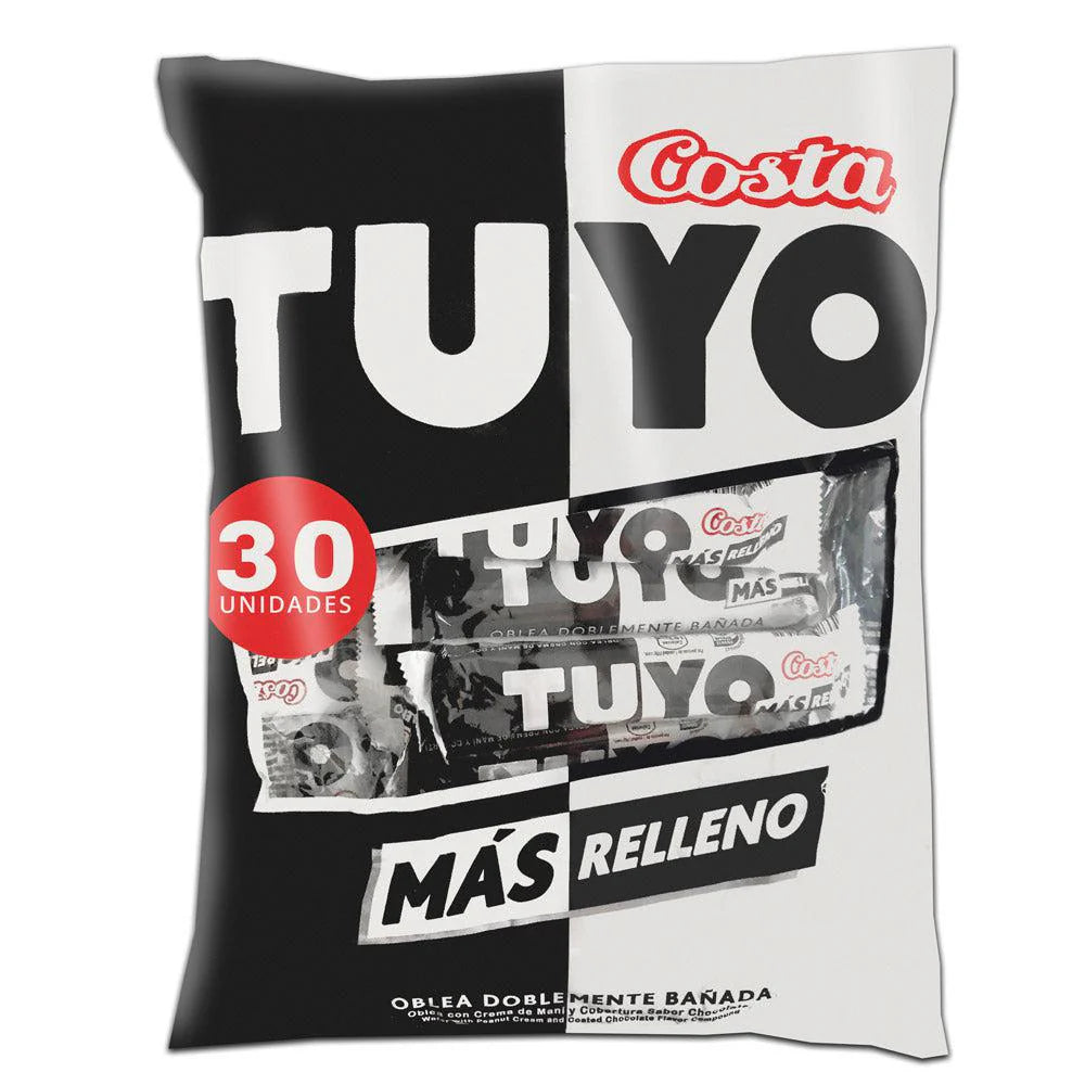 Tuyo, oblea con crema de maní