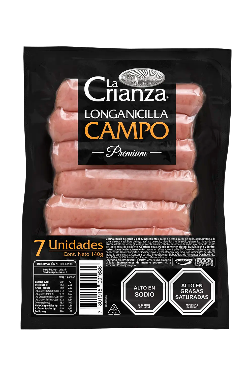Longanicilla de campo 7 unidades- La crianza 140g