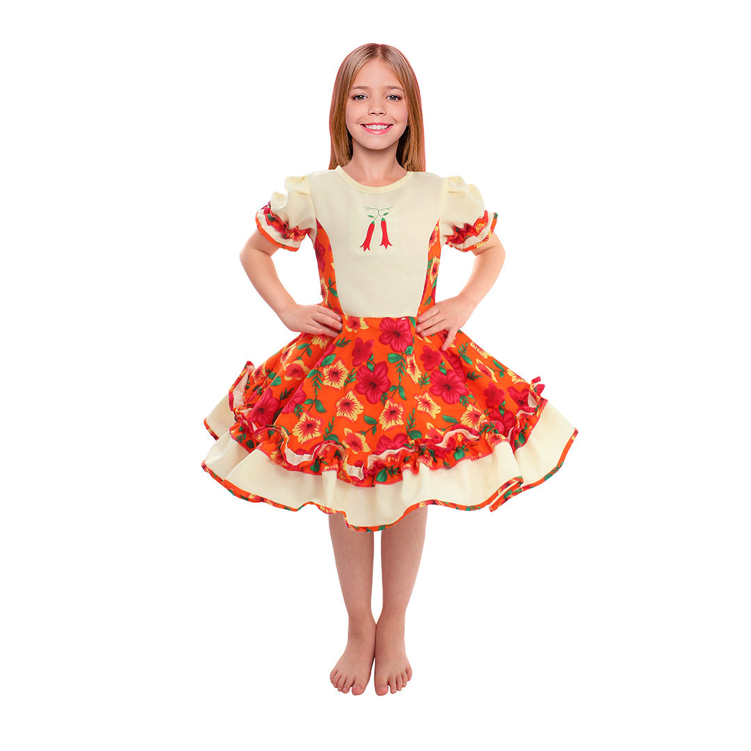 Vestido huasita para niñas