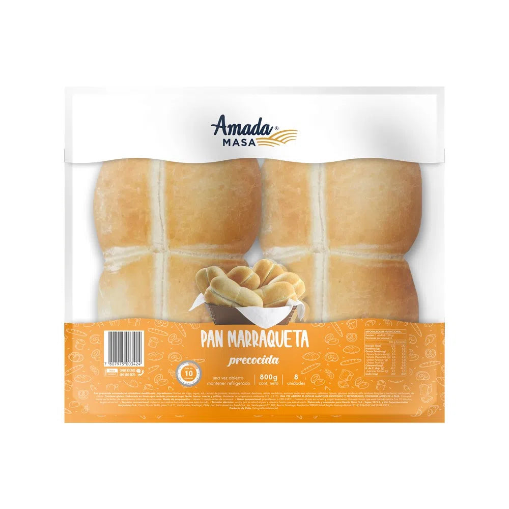 Pan precocido chileno – Pan Marraqueta Amada Masa