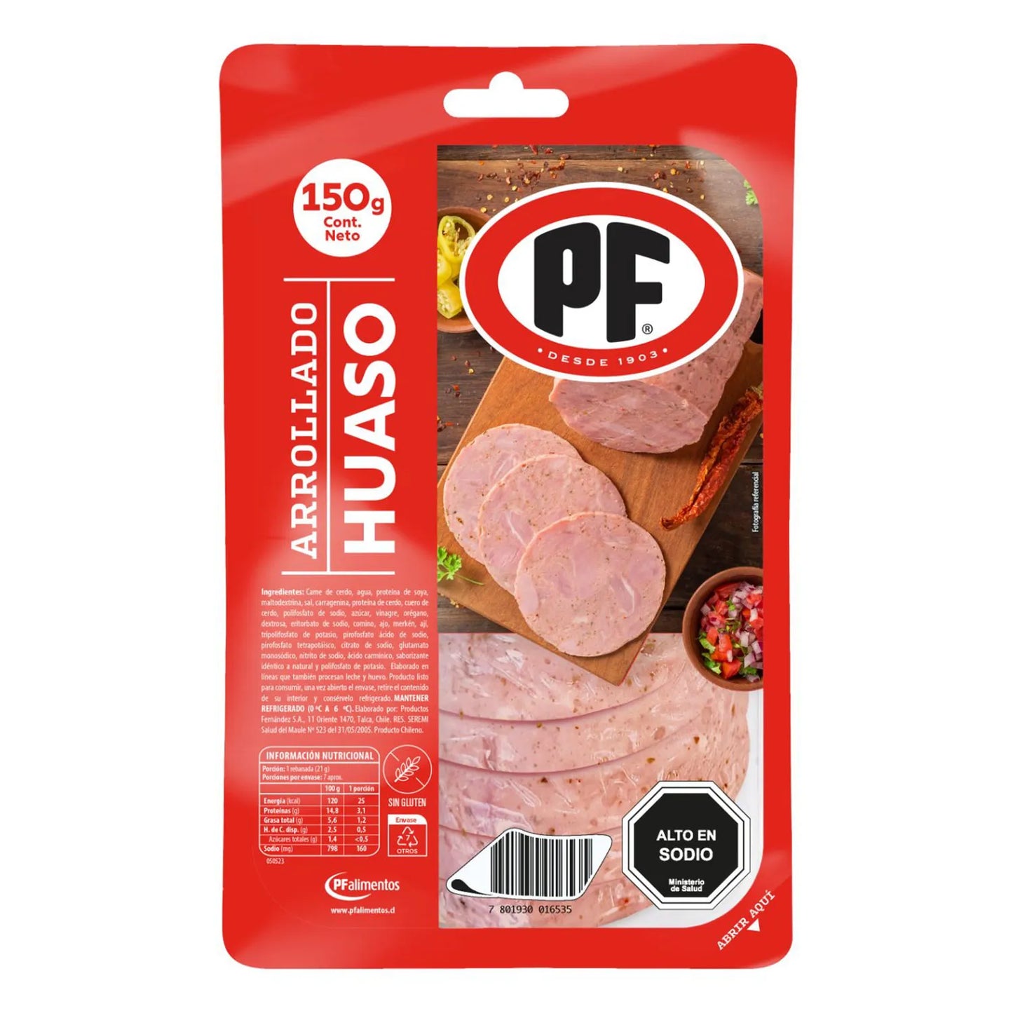 Arrollado huaso 150g PF