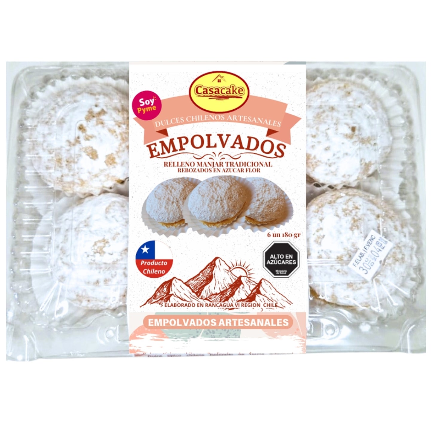 Empolvados artesanales 6 unidades