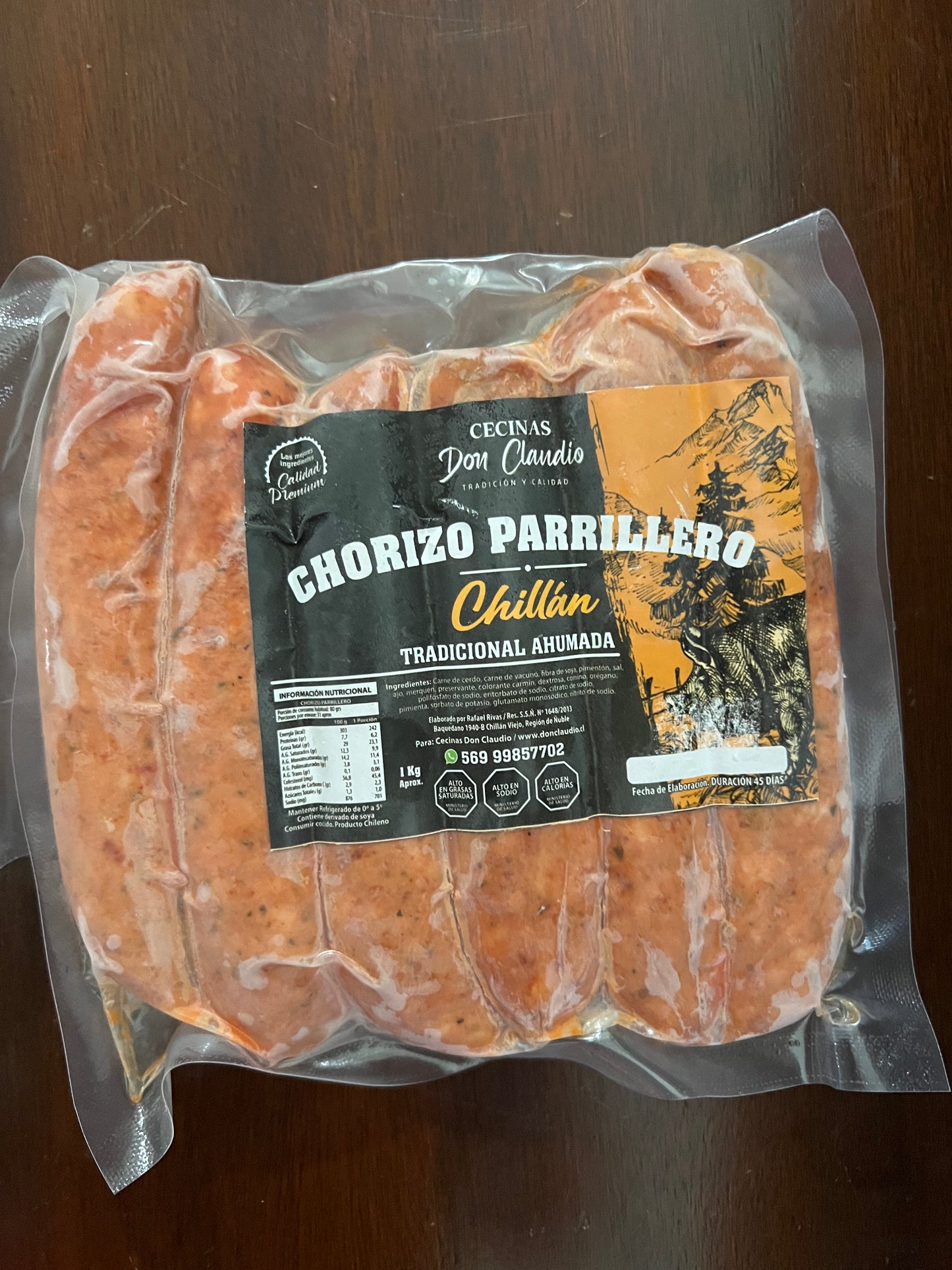 Chorizo parrillero de Chillan