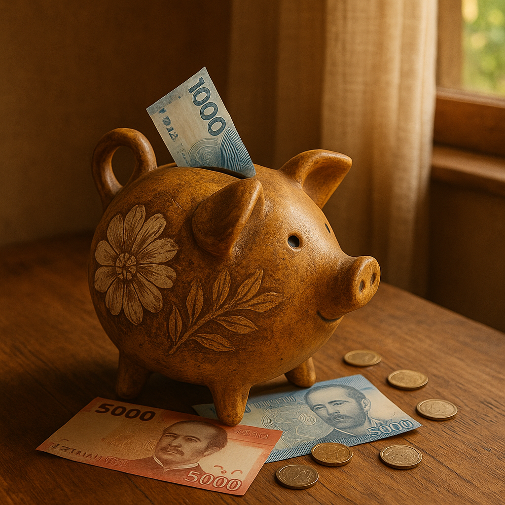 Alcancia de greda, Chilean piggy bank