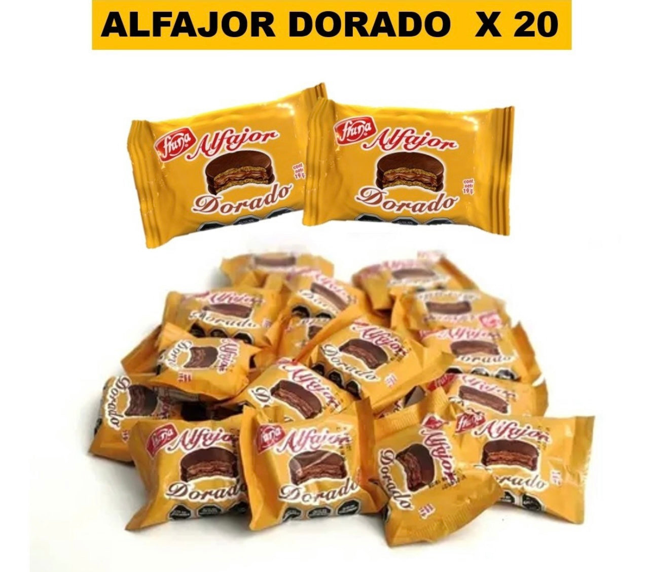 Alfajor dorado fruna