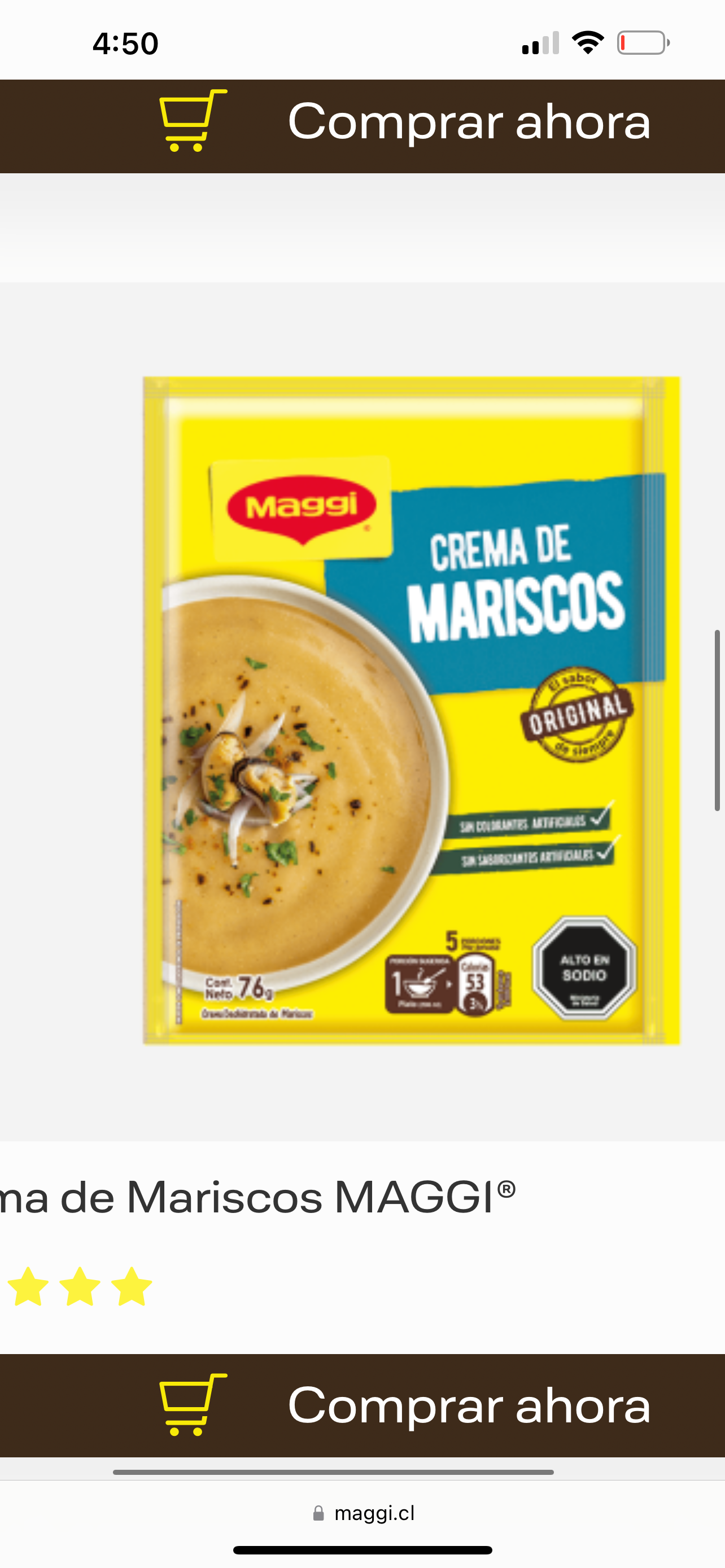 Sopas y cremas maggi
