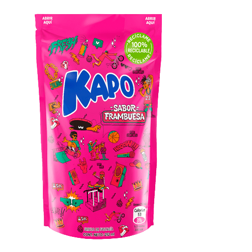 Jugos Kapo chilenos – sabor frambuesa