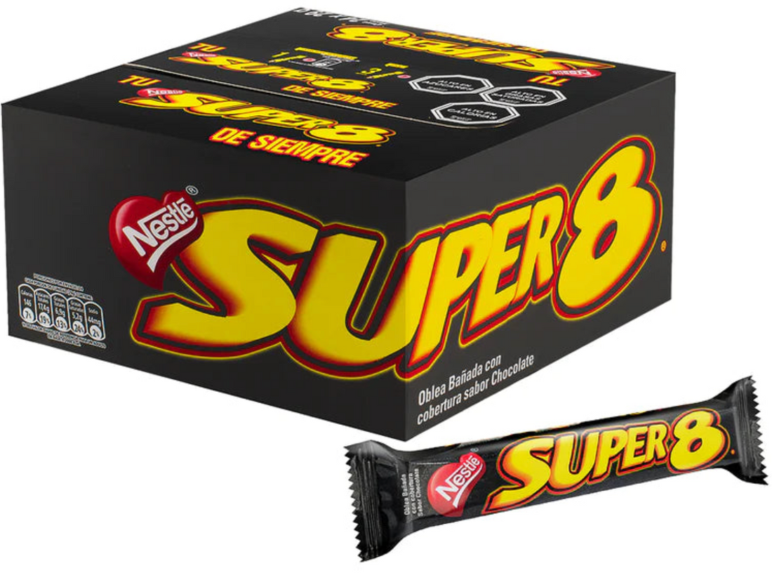 Super 8 - Oblea bañada con cobertura sabor a chocolate