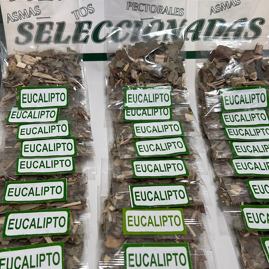 Eucalipto hierbas en sobre