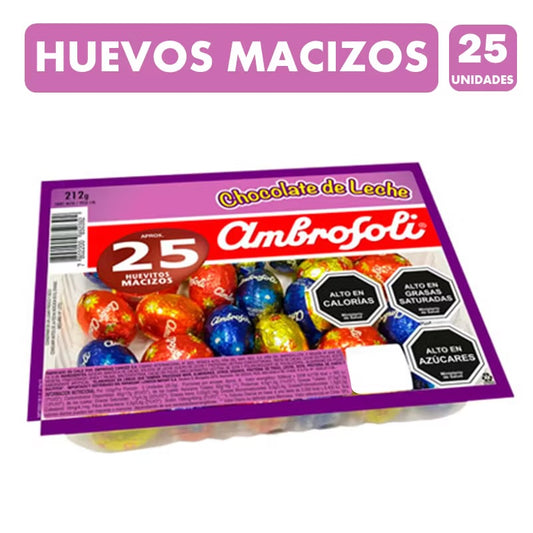 Huevitos macizo ambrosoli 25unidades