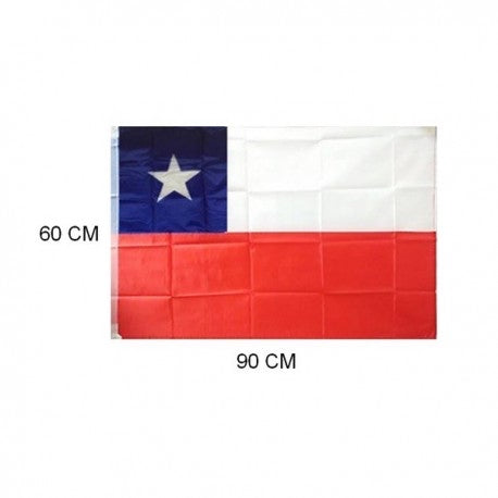 Bandera Chilena poliéster 60x90cm