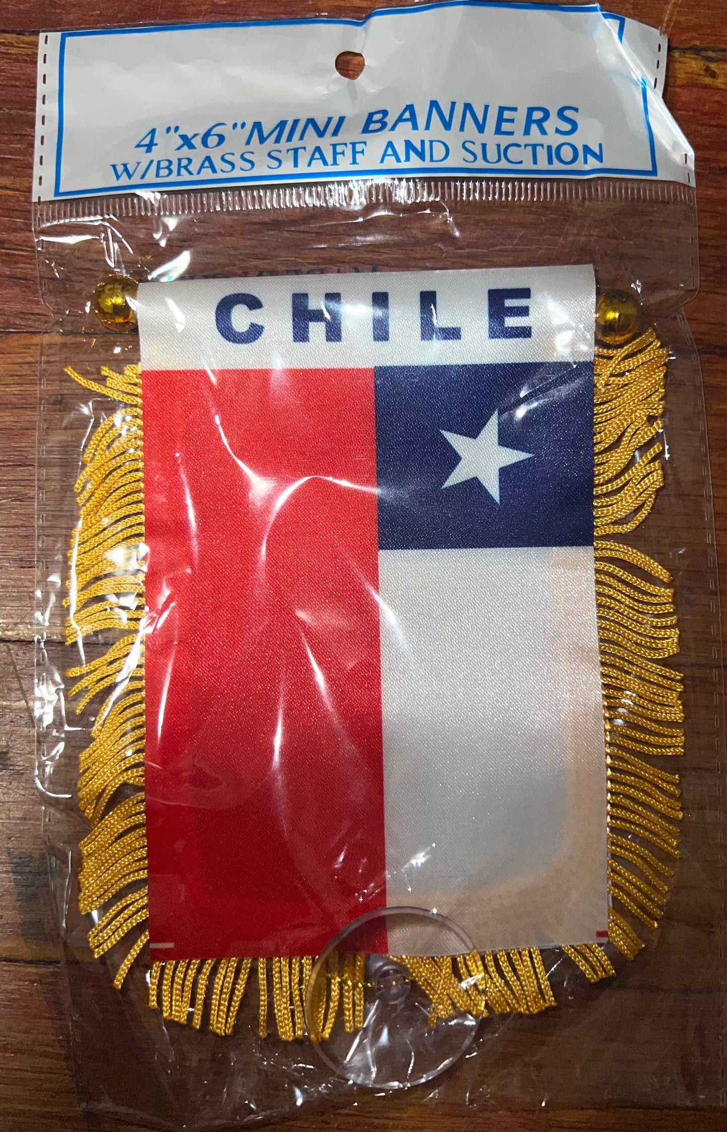 Bandera con chupón para pegar