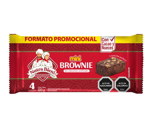 Brownie mini, nutra bien 4 unidades
