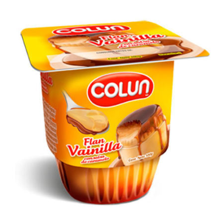 Flan colun sabor a vainilla