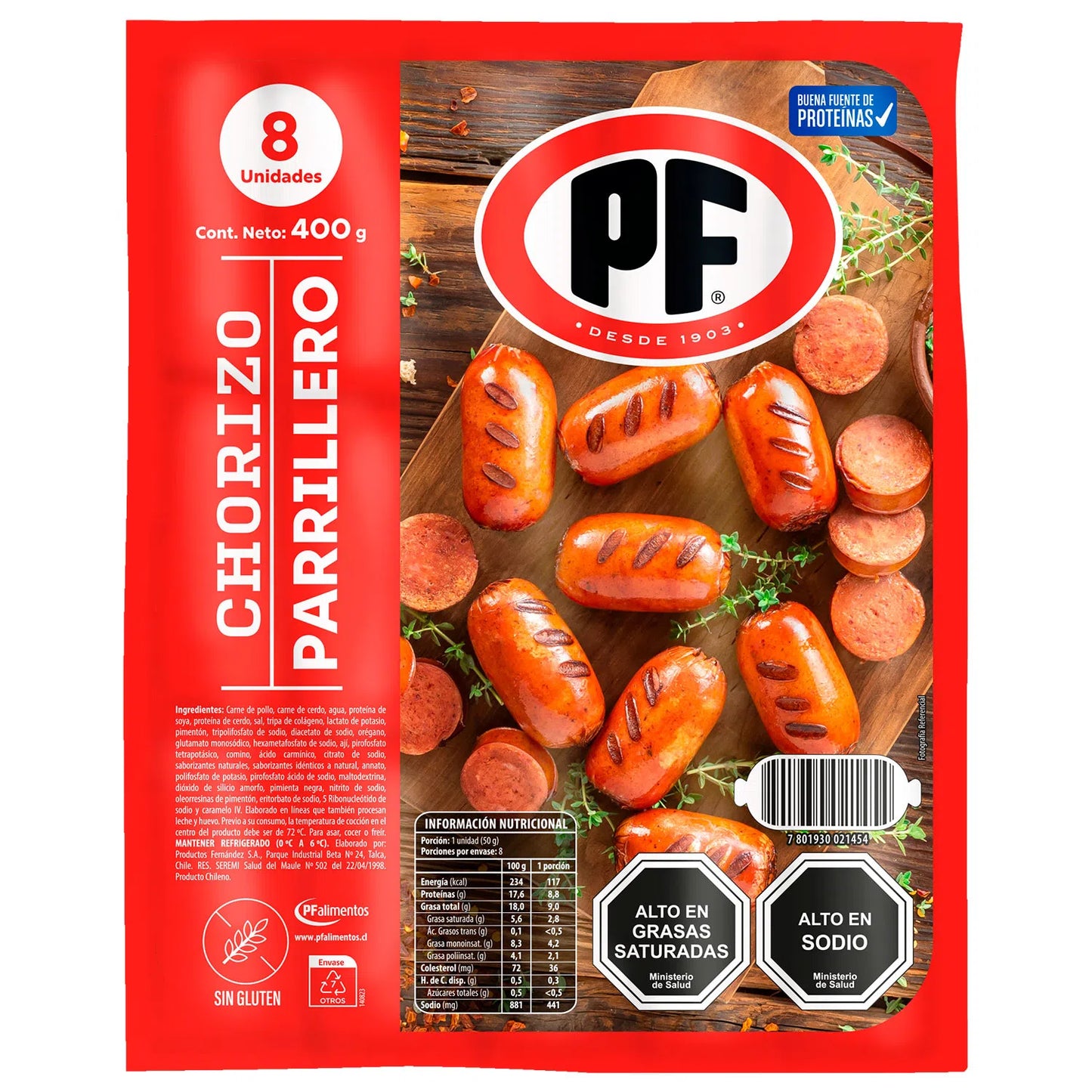 Chorizo parrillero Pf 400gr