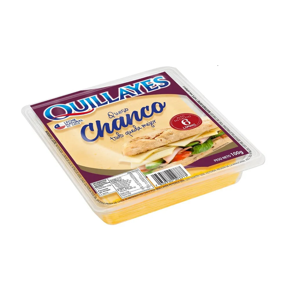 Queso Chanco Quillayes, laminado
