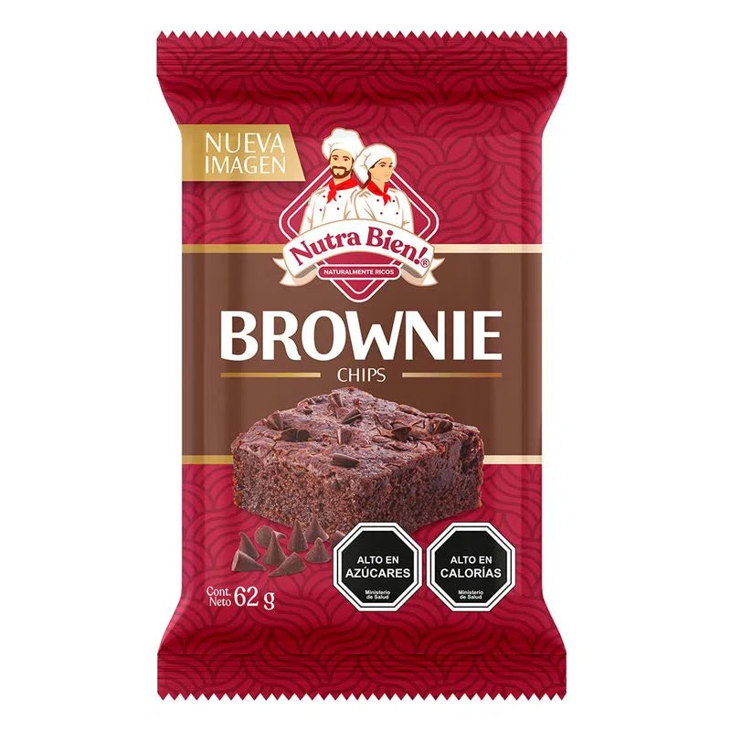Brownie sabor chocolate con nueces 62gr