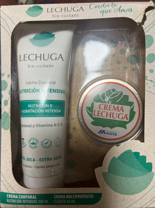 crema Lechuga 60ml + nutrición intensiva 250ml