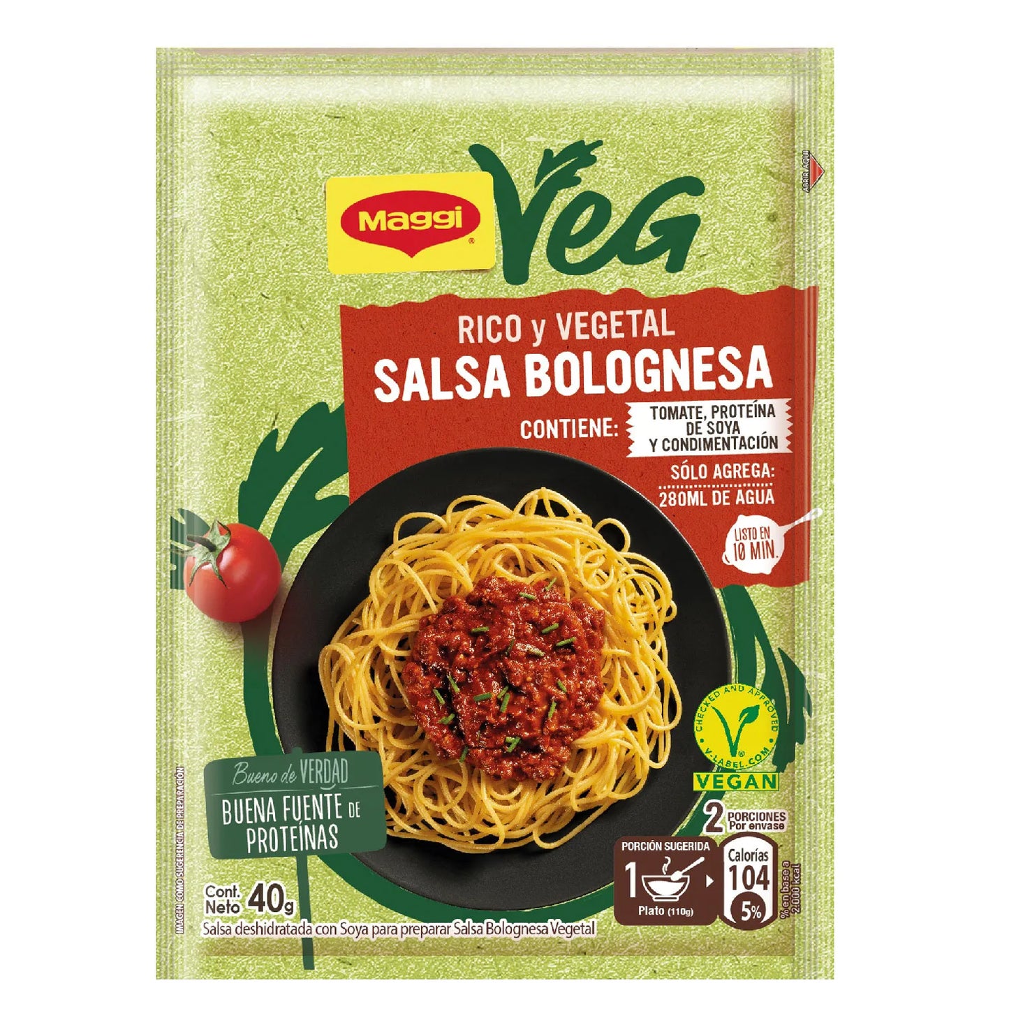 Salsa boloñesa vegetal maggi