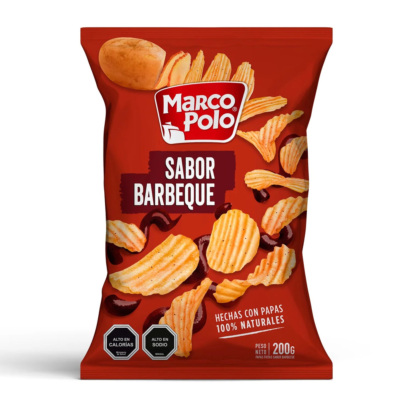 Papas fritas sabor Barbeque 200gr Marco polo