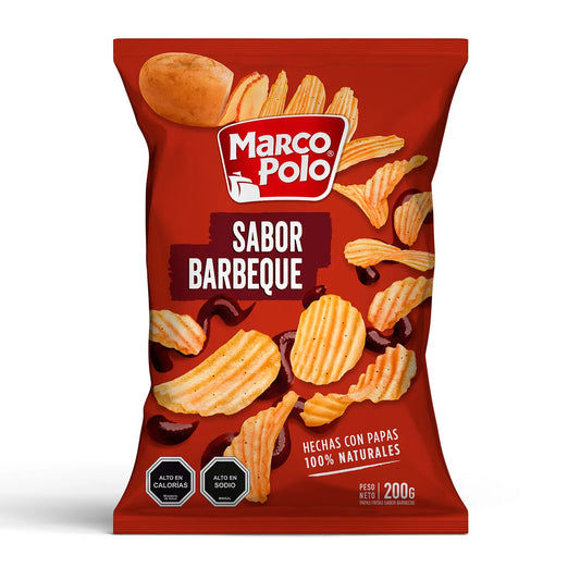 Papas fritas sabor Barbeque 200gr Marco polo