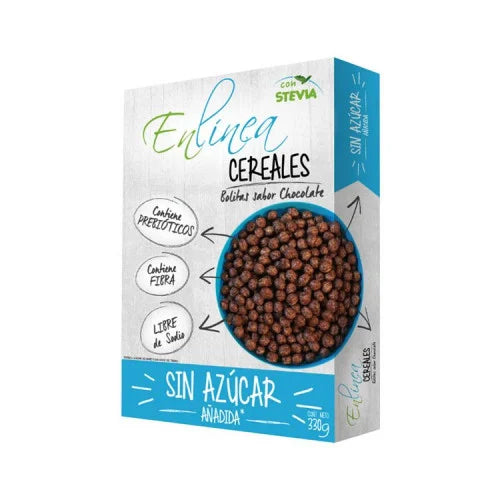 Cereales en línea, bolitas sabor chocolate 330gr