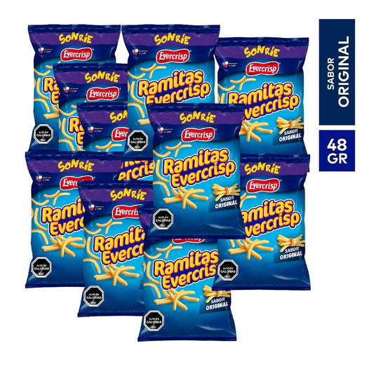 Ramitas saladas 48gr, pack de 10 unidades