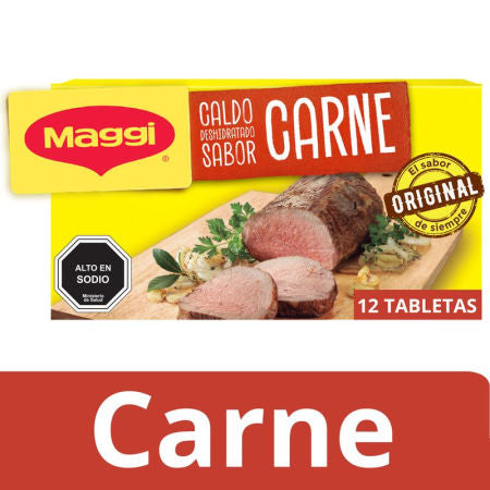 Caldo Maggi carne 12 tabletas