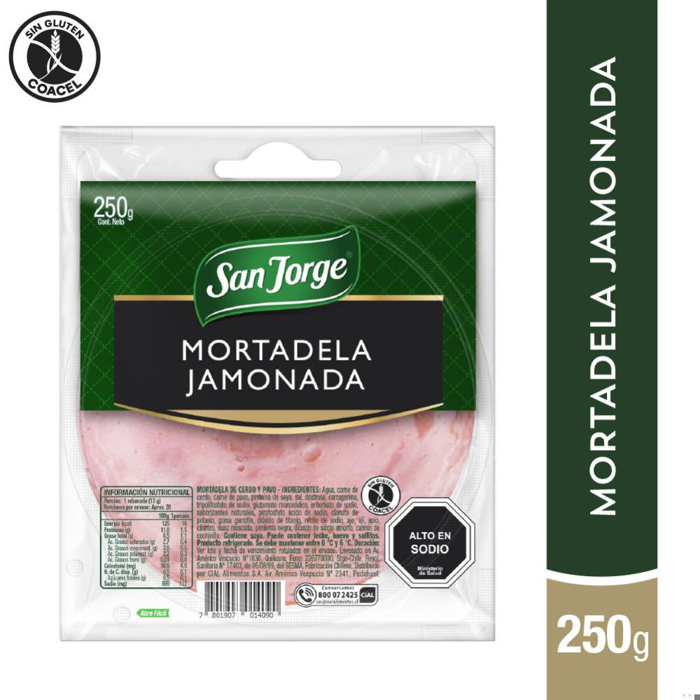 Mortadela Jamonada 250gr san jorge