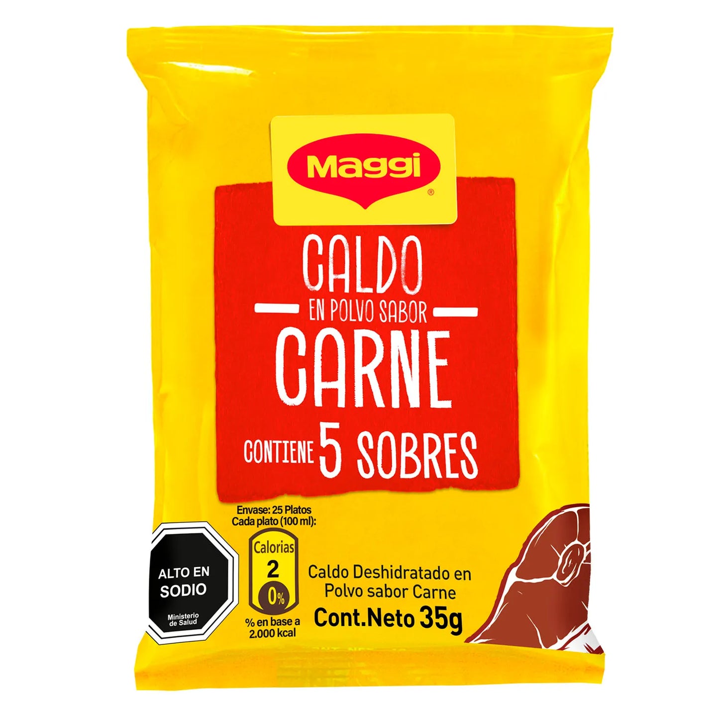 Caldo de carne 5 sobres Maggi