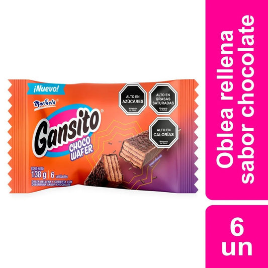 Gansito choco wafer 6 unidades