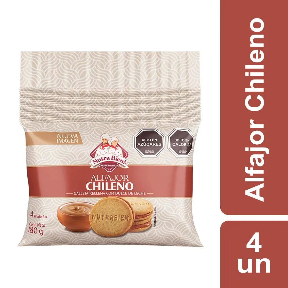 Alfajor chileno pack 4 unidades