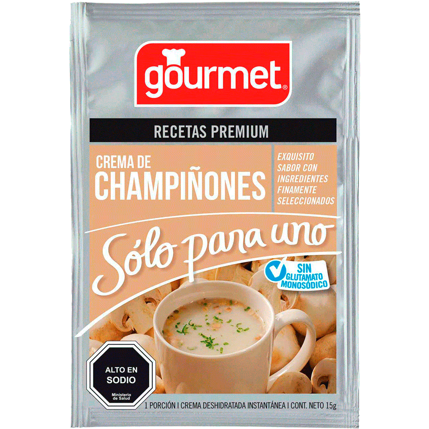 Crema de champiñones para uno, Gourmet