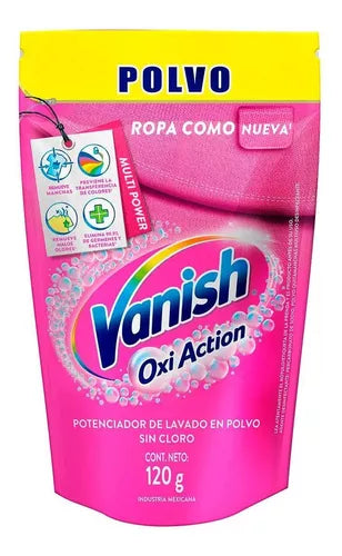 Vanish, potenciador de lavado en polvo 120gr