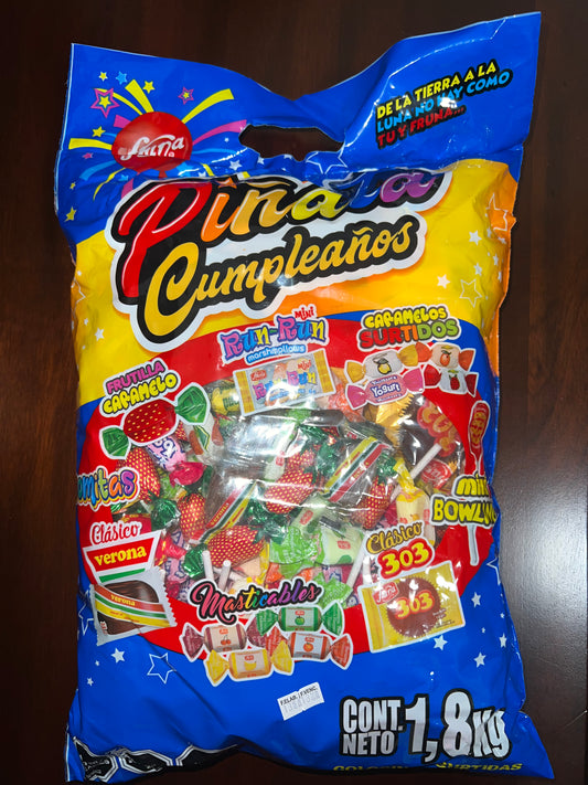 Piñata cumpleaños con productos chilenos 1.8 kg