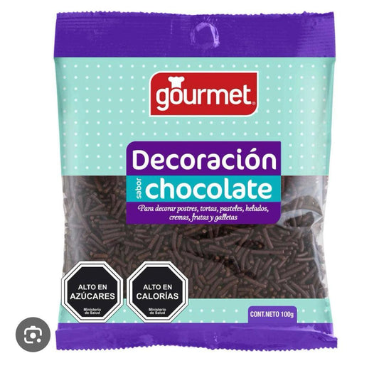 Decoración sabor chocolate gourmet 100gr