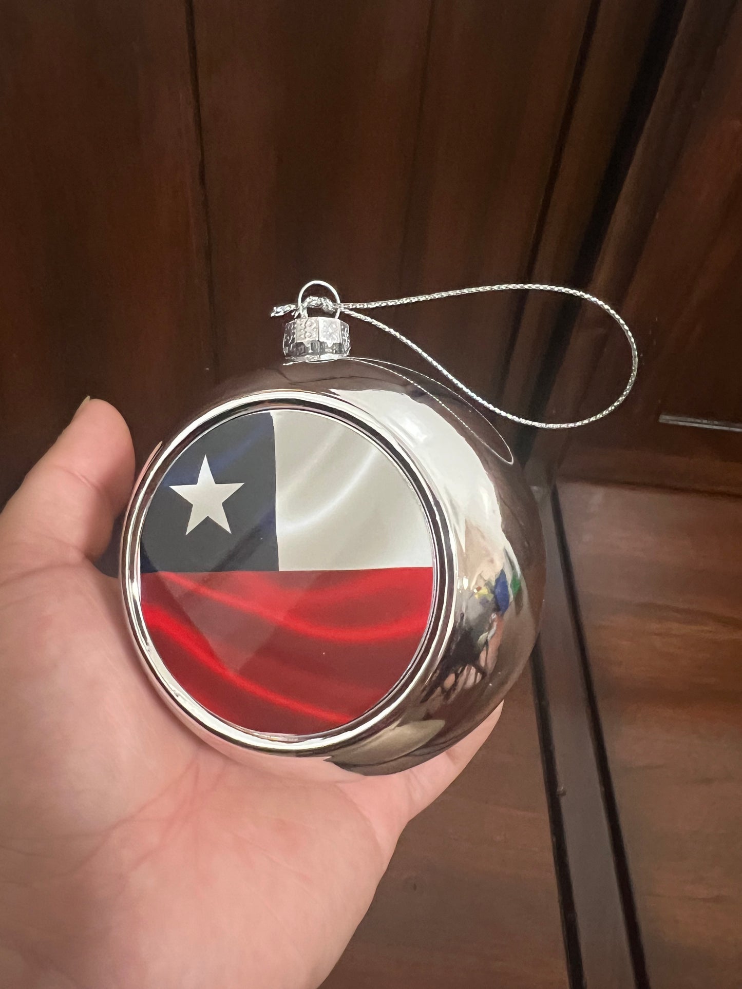 Esferas navideñas con bandera Chilena