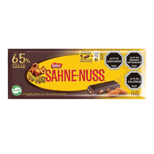 Sahne nuss 65 % cacao 160gr