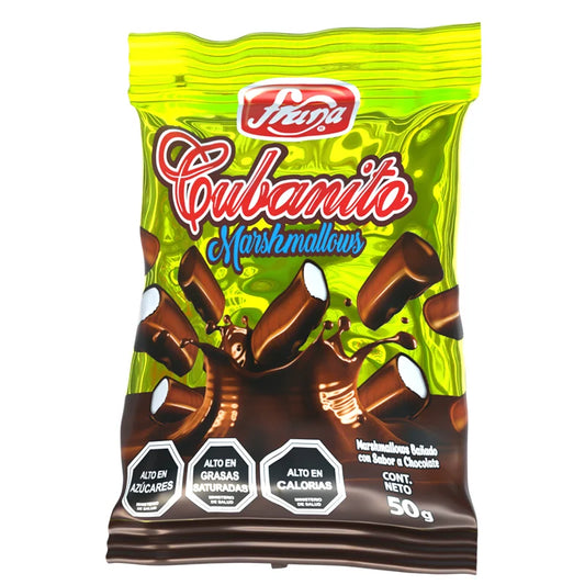 Cubanito, marshmallows bañados en chocolate