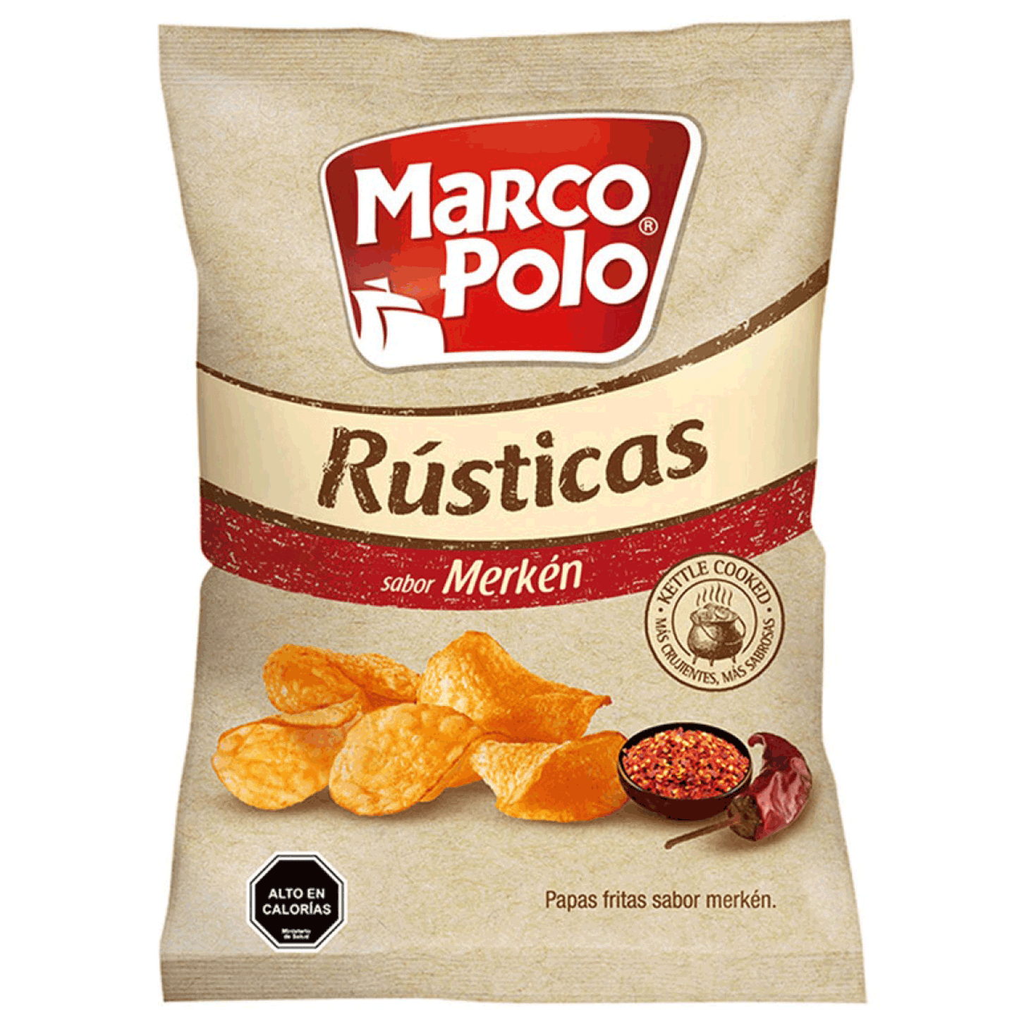 Papas Fritas Marco Polo Rústicas  Sabor Merkén 185 g